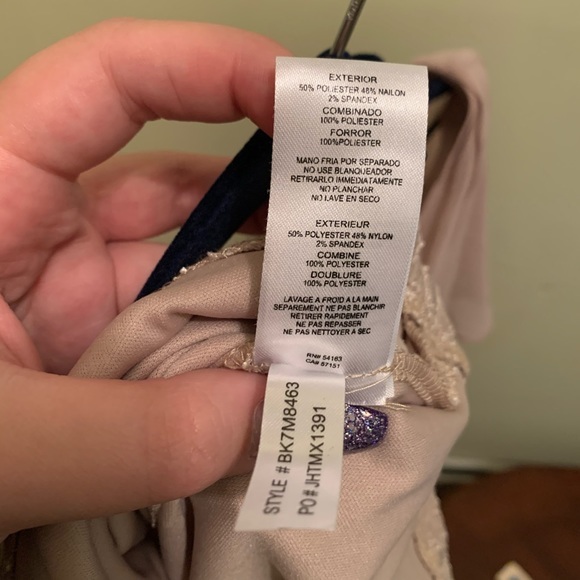 JHoward Blush Pink Sparkly Floral Dress | Size 8 - Picture 7 of 8